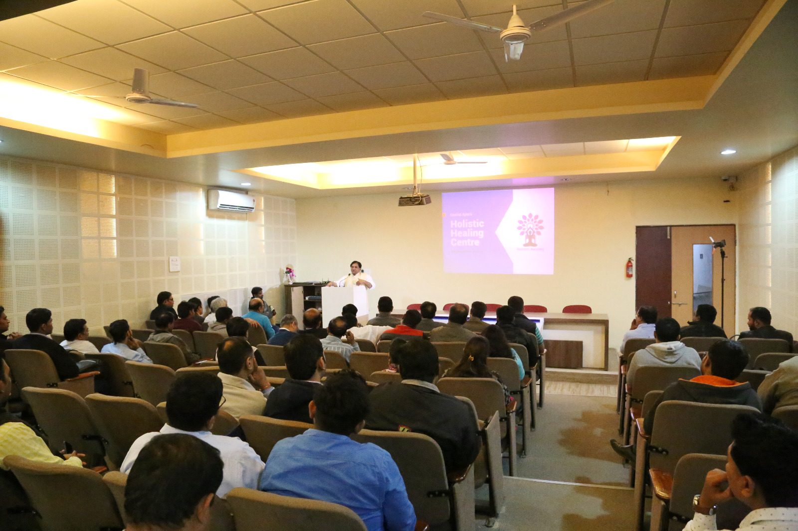 Wellness talk for a large audience