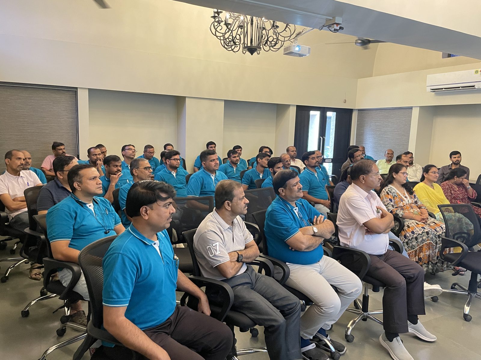 On-site wellness session for a corporate team
